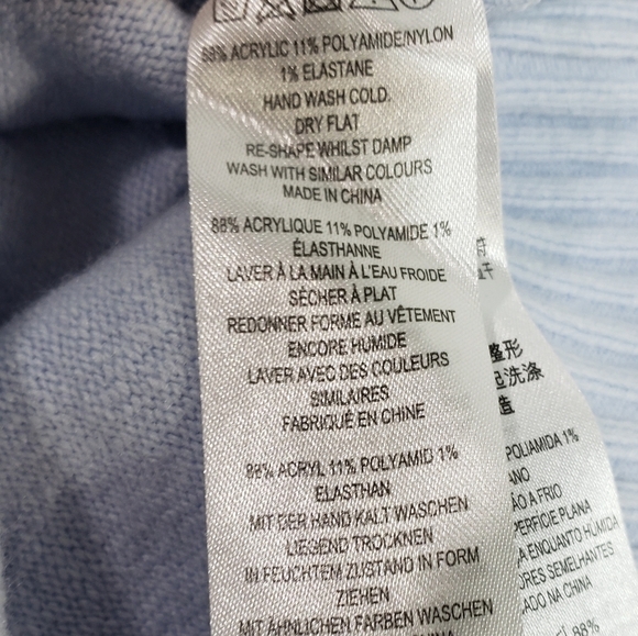 French Connection 3/4 Sleeve Cozy Stripped Sweater - Picture 5 of 7